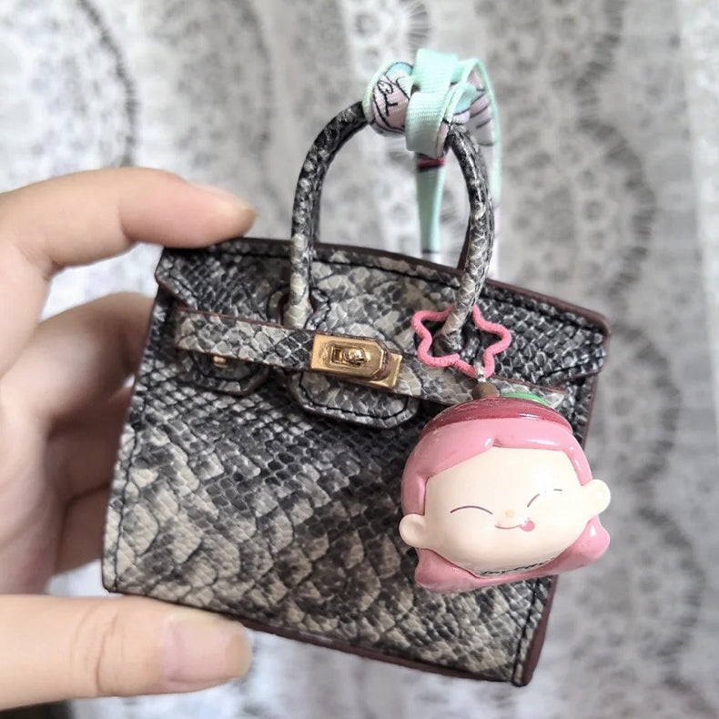 Mini Bag Crocodile Leather Bag Charm