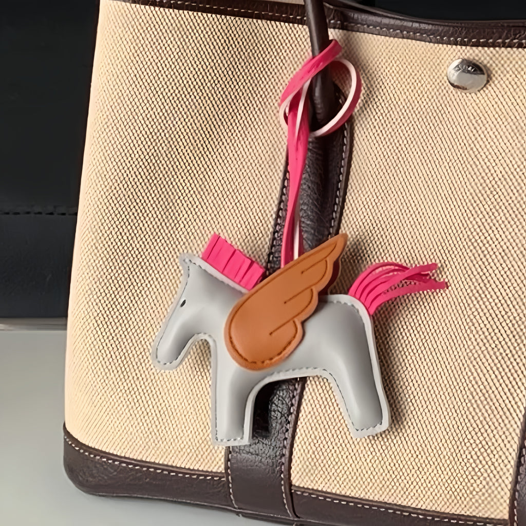 Multicolor Little Flying Horse Leather Bag Charm