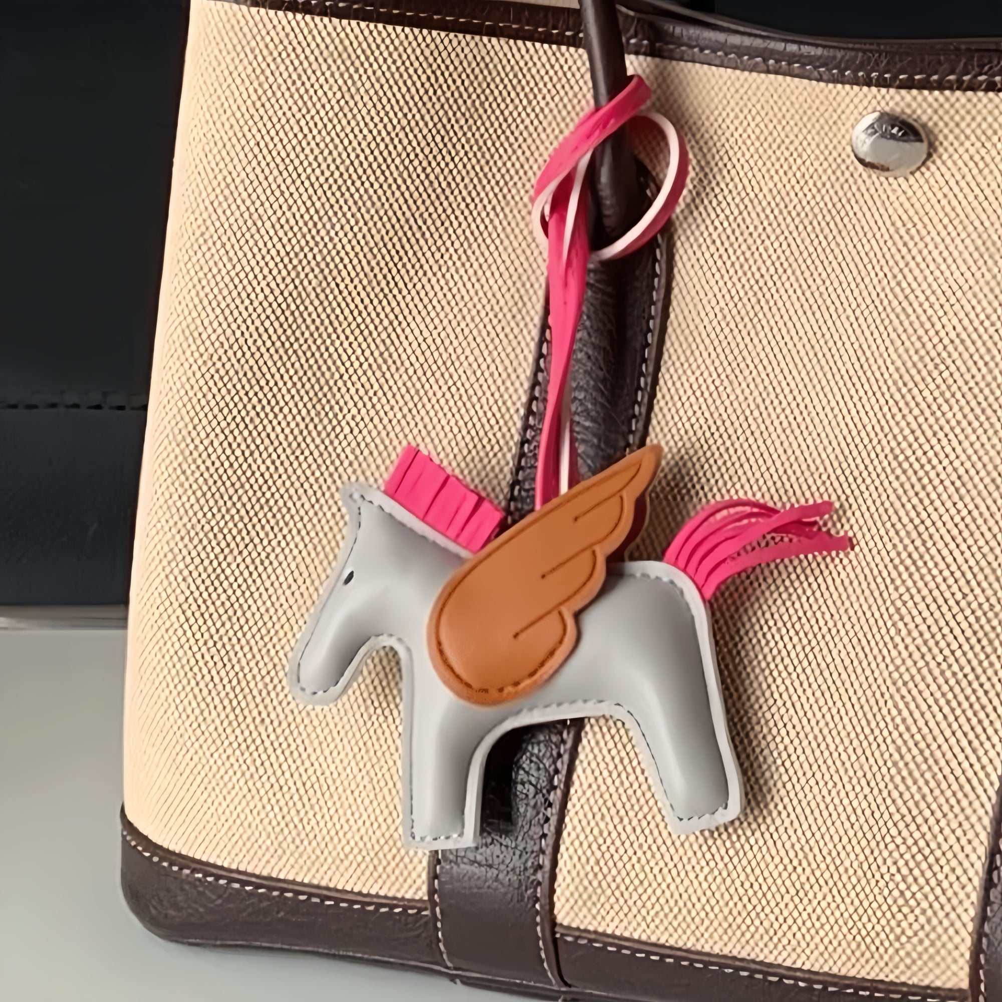 Multicolor Little Flying Horse Leather Bag Charm