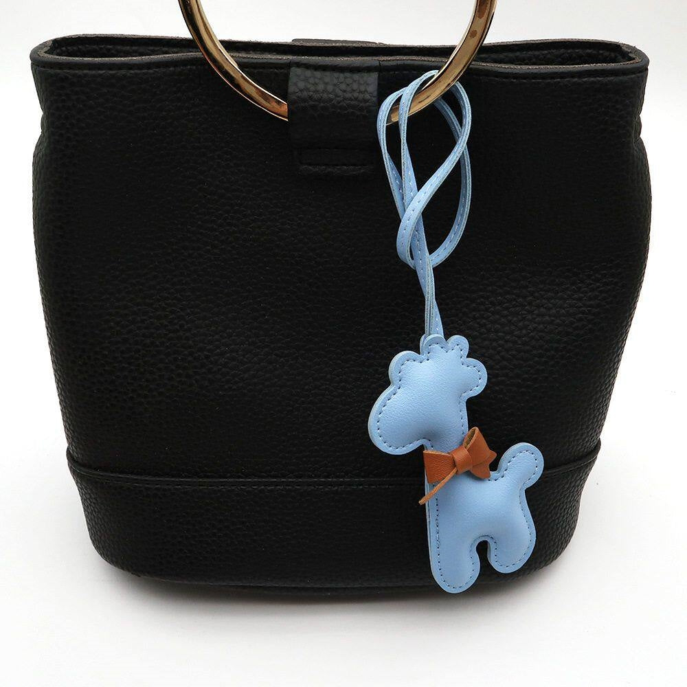 Giraffe Leather Bag Charm