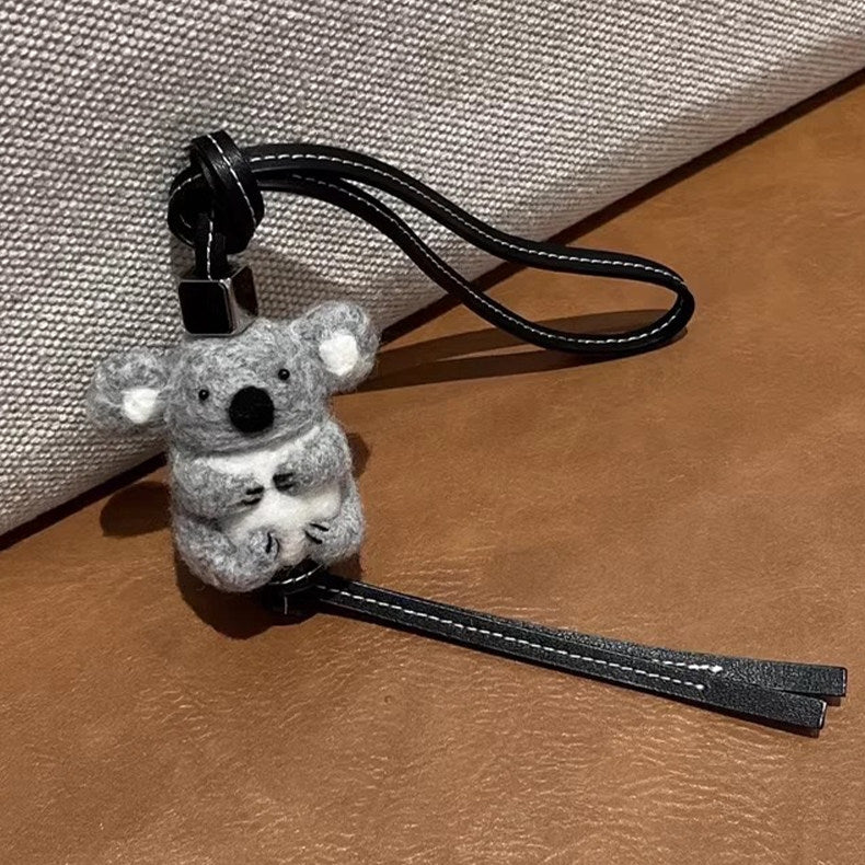 Koala Wool Felt Fluffy Bag Charm