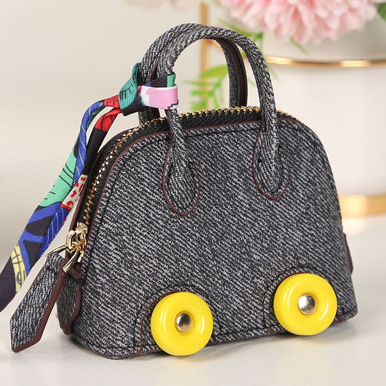 Wheel Shell Bag Leather Bag Charm