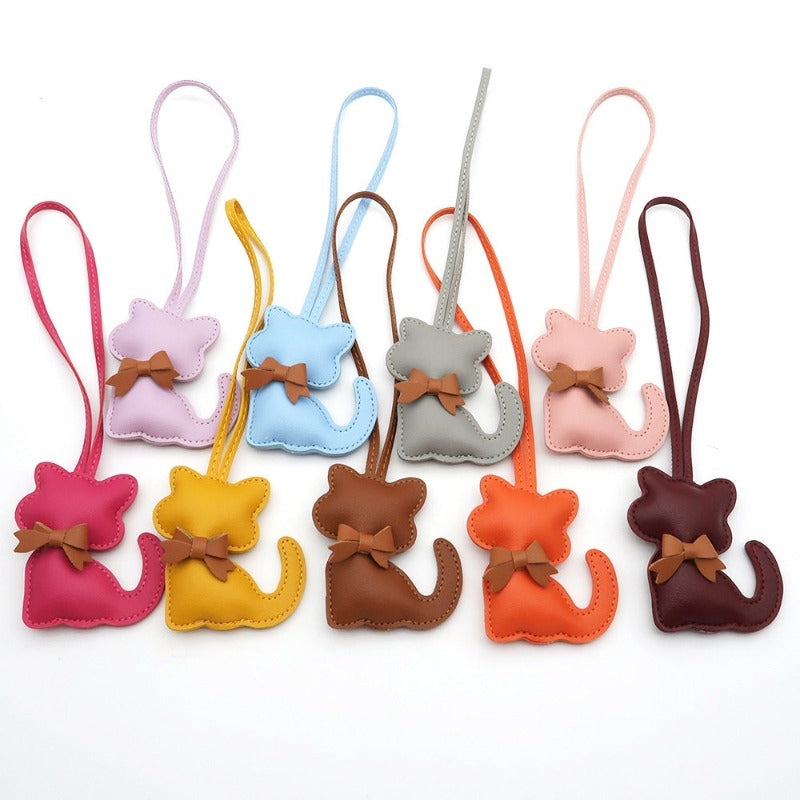 Little Cat Leather Bag Charm