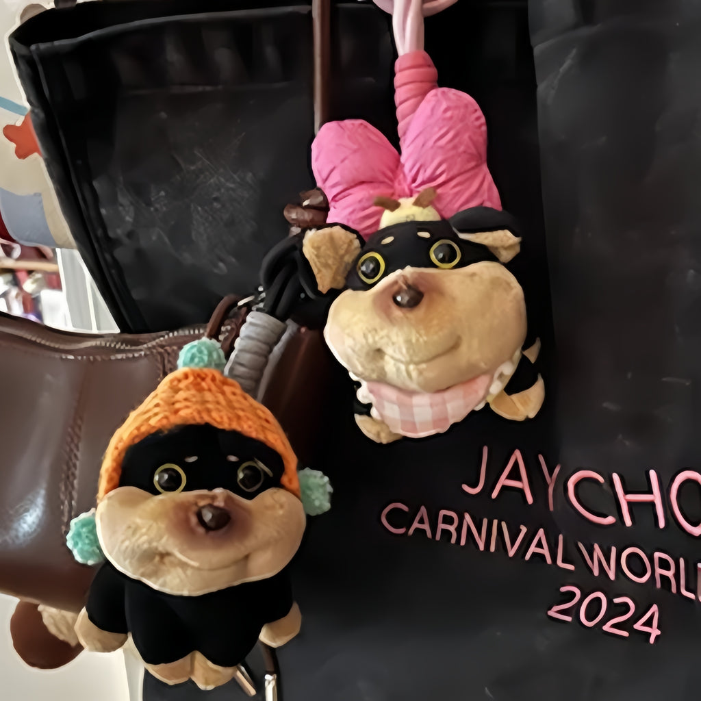 Bee Puppy Fluffy Bag Charm