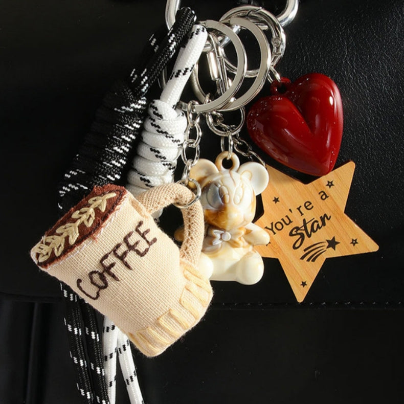 Coffee Cup Knotty Bag Charm