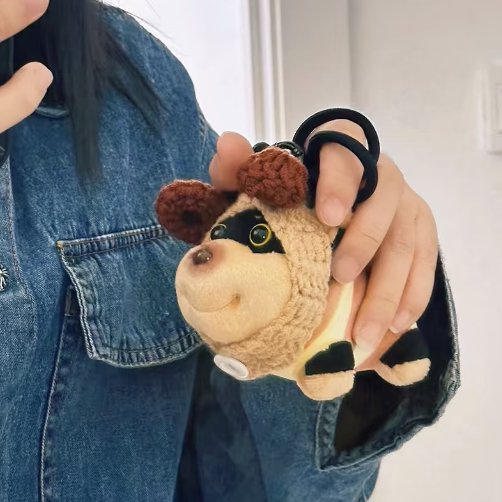 Bee Puppy Fluffy Bag Charm