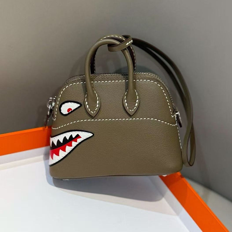 Shark Shell Bag Leather Bag Charm