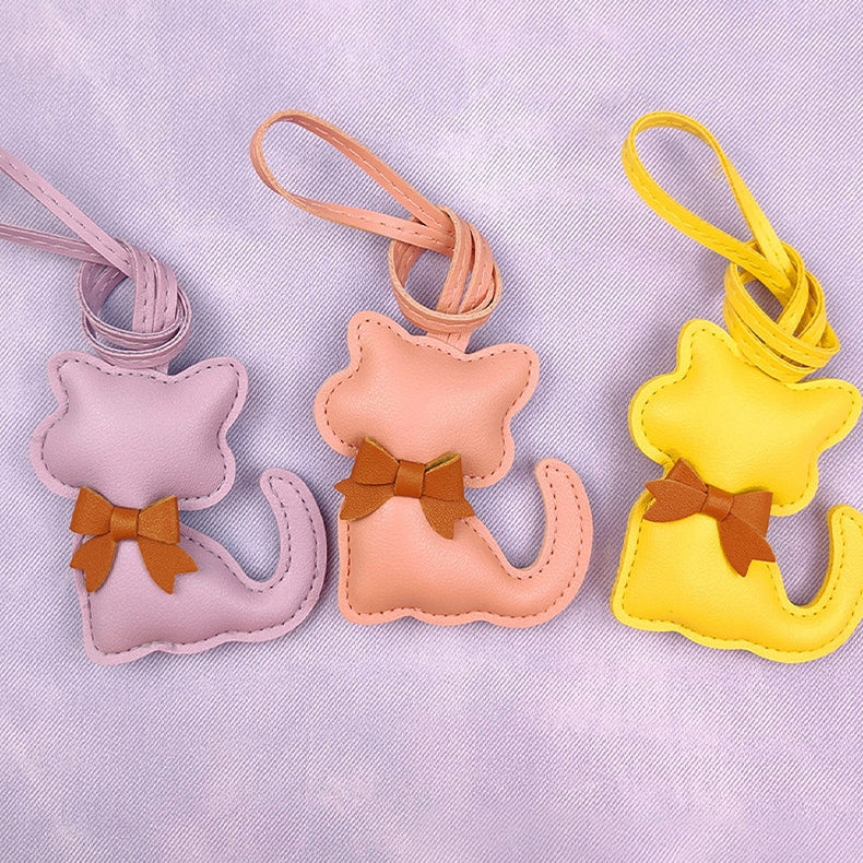 Little Cat Leather Bag Charm