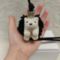 Hedgehog Wool Felt Fluffy Bag Charm