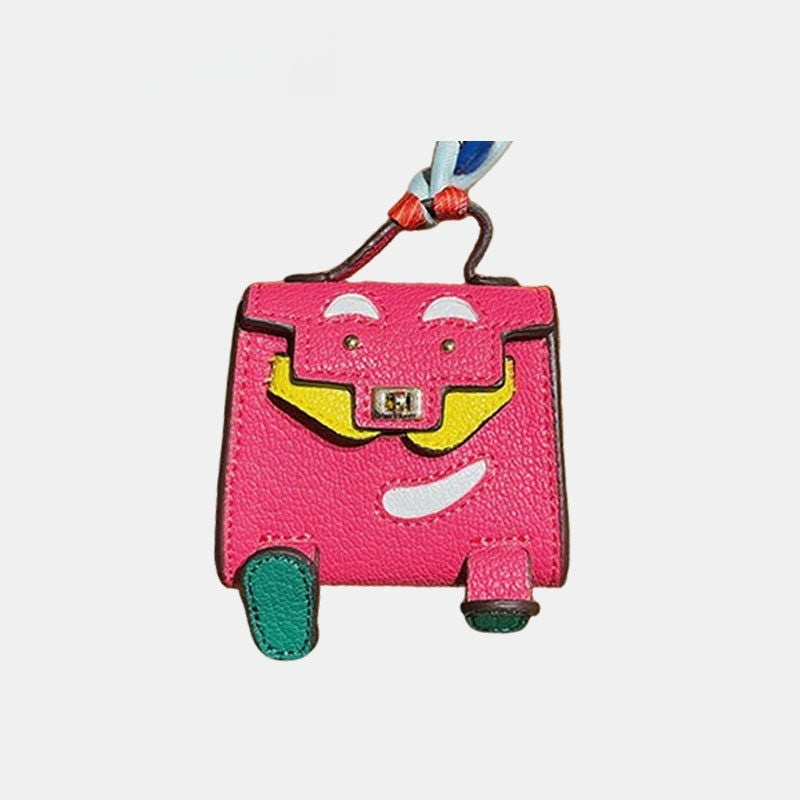 Baby-faced Mini Bag Leather Bag Charm