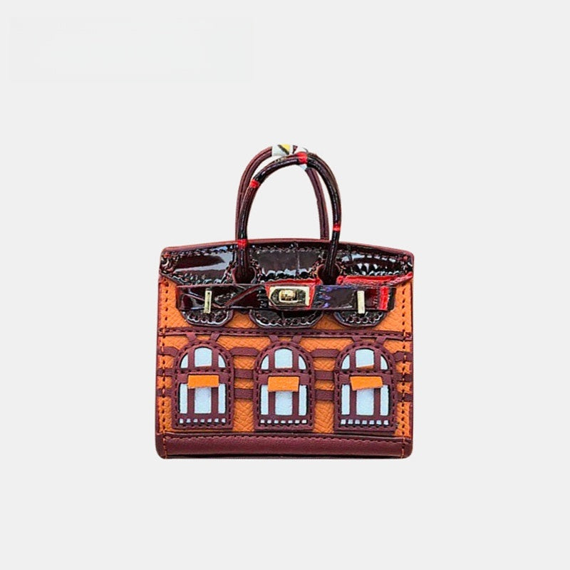 Mini House-shaped Bag Leather Bag Charm