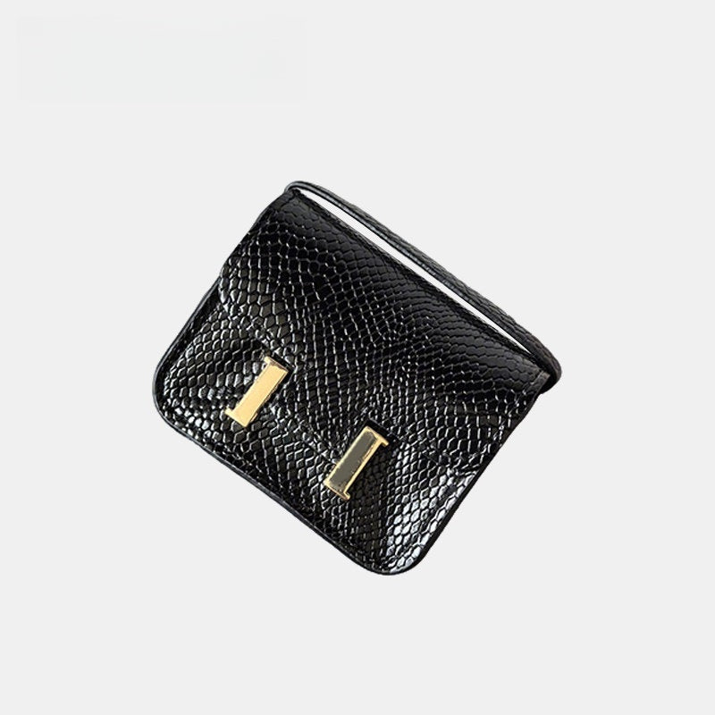 Mini Snake Grain Flap Bag Leather Bag Charm