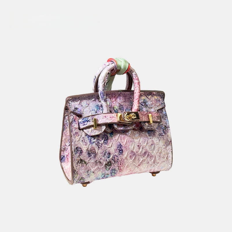 Mini Bag Crocodile Leather Bag Charm
