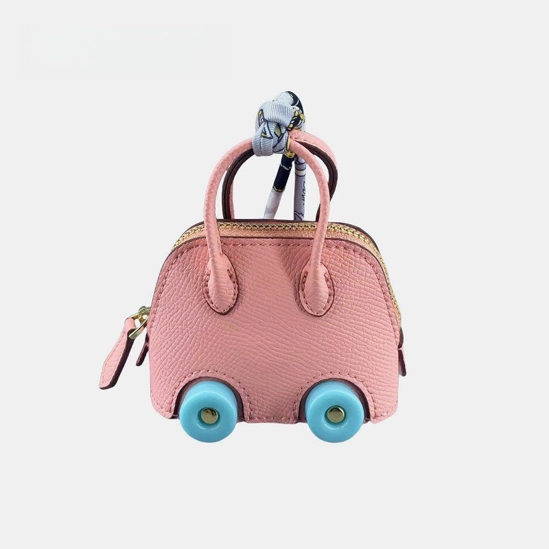 Wheel Shell Bag Leather Bag Charm