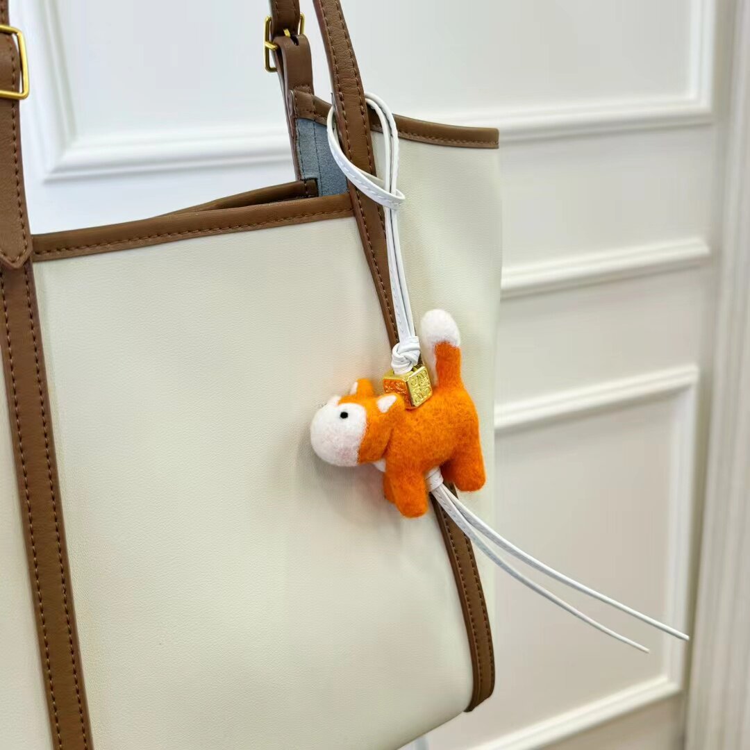 Fox Wool Felt Fluffy Bag Charm