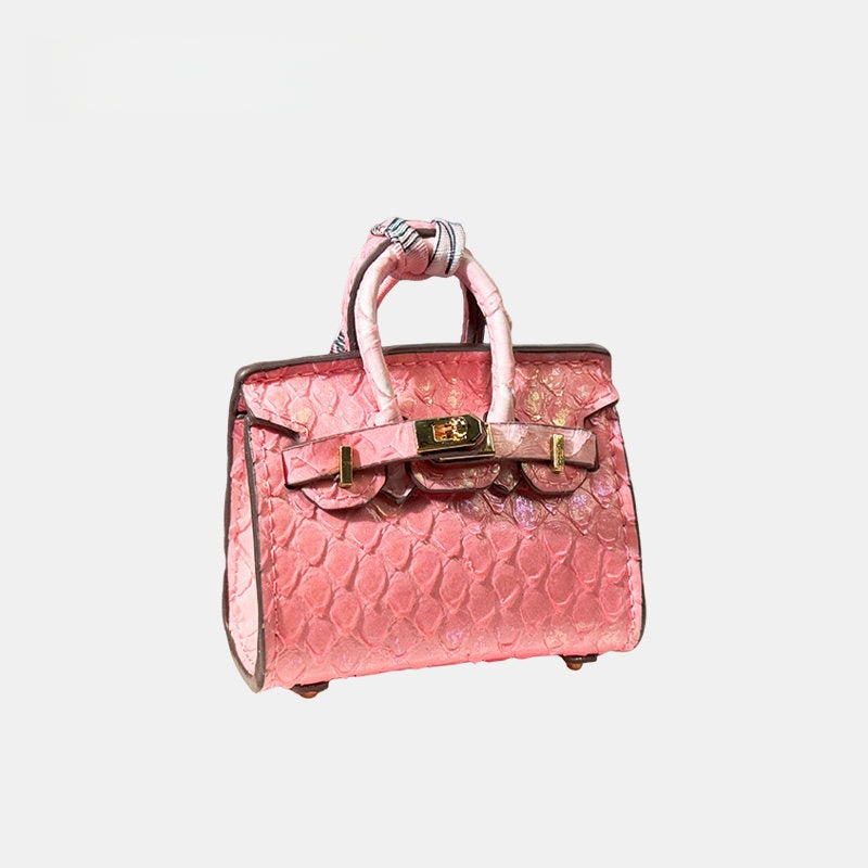 Mini Bag Crocodile Leather Bag Charm
