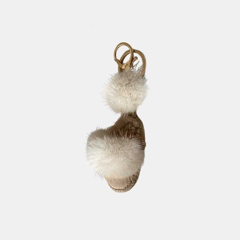 Slippers Fluffy Bag Charm