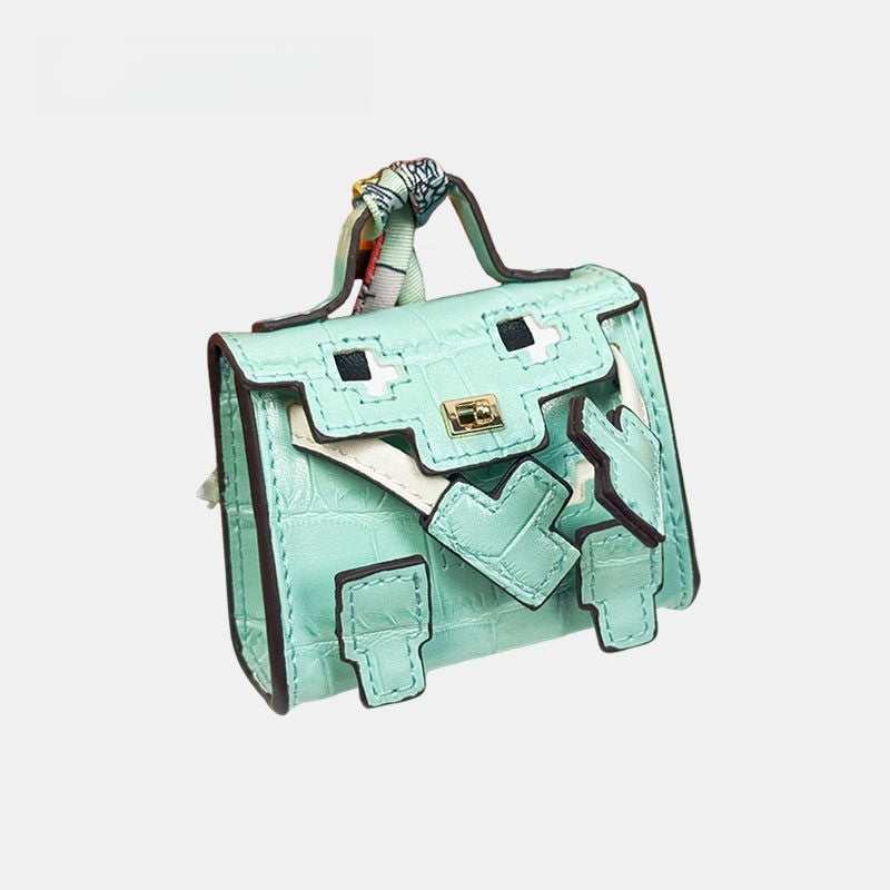 Baby-faced Mini Bag Leather Bag Charm