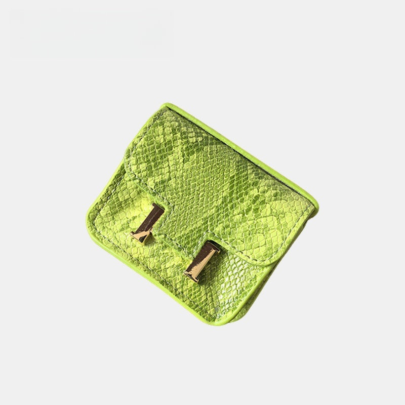 Mini Snake Grain Flap Bag Leather Bag Charm