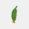 Cucumber Wool Felt Fluffy Bag Charm