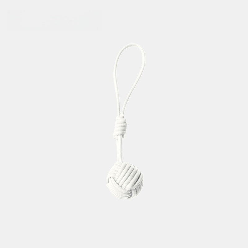 Candy-colored Knitted Ball Leather Bag Charm