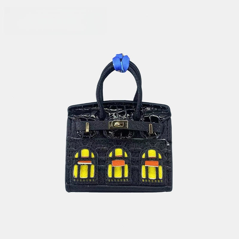 Mini House-shaped Bag Leather Bag Charm
