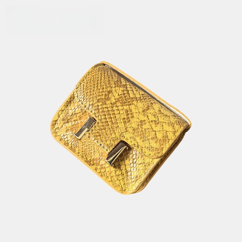 Mini Snake Grain Flap Bag Leather Bag Charm