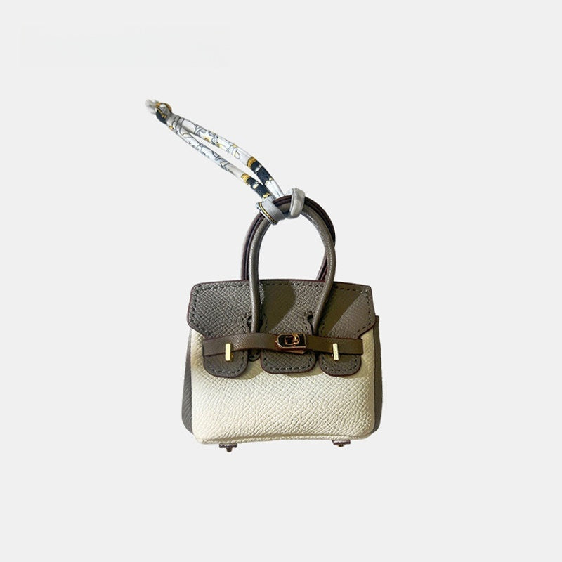 Mini House Bag Leather Bag Charm