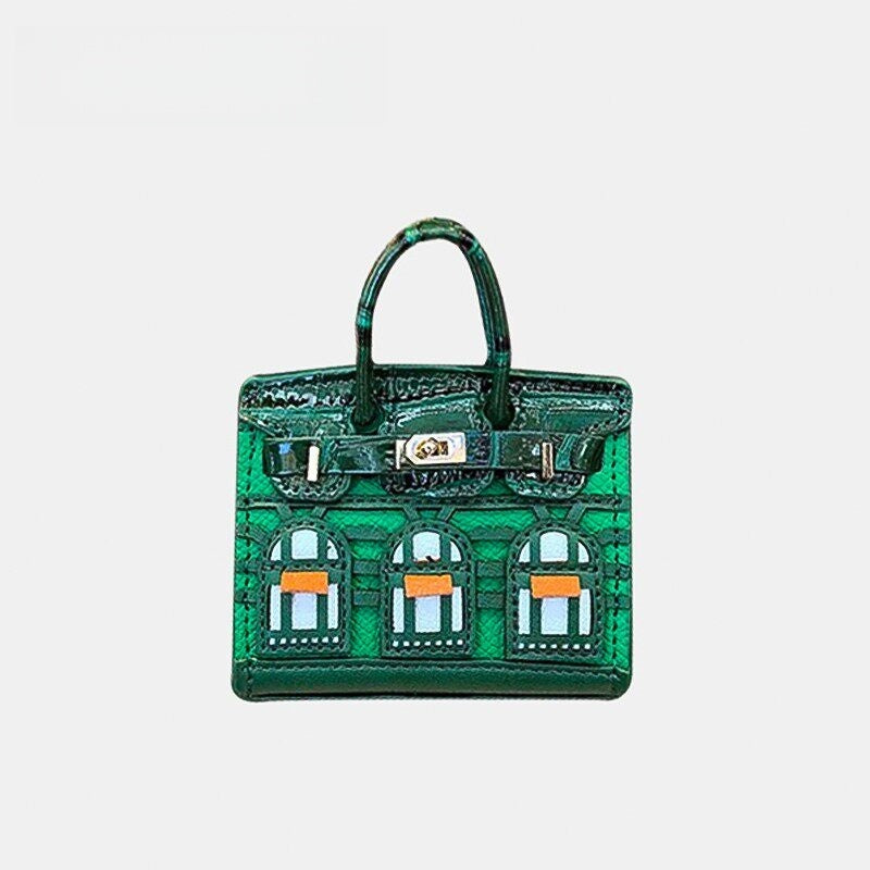 Mini House-shaped Bag Leather Bag Charm