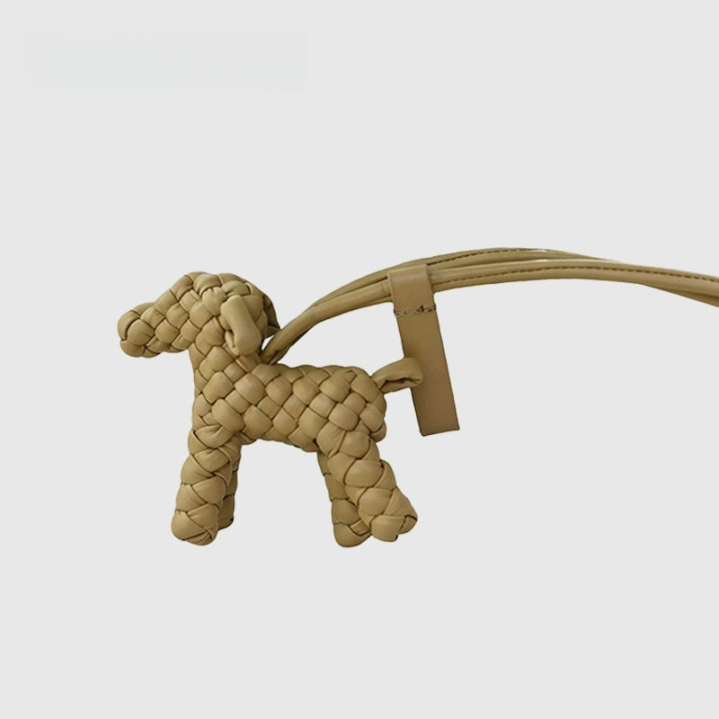 Multicolor Puppy Leather Bag Charm