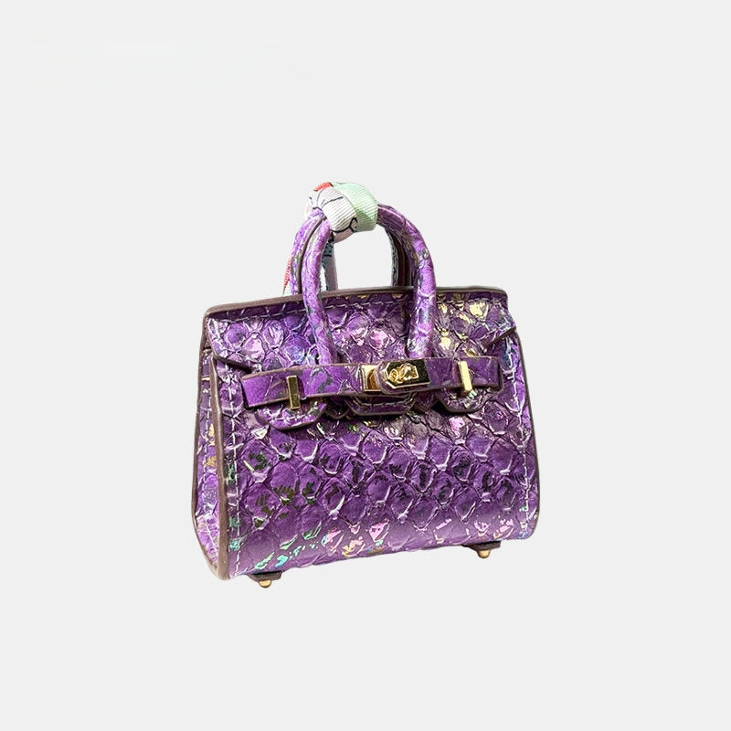 Mini Bag Crocodile Leather Bag Charm