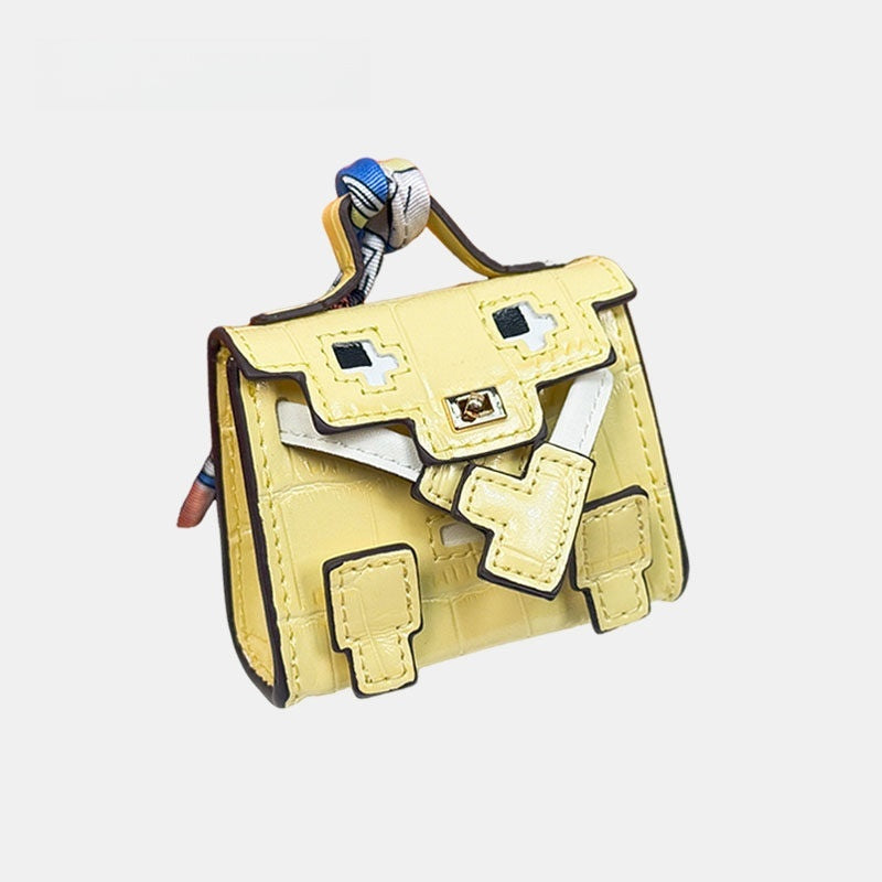 Baby-faced Mini Bag Leather Bag Charm