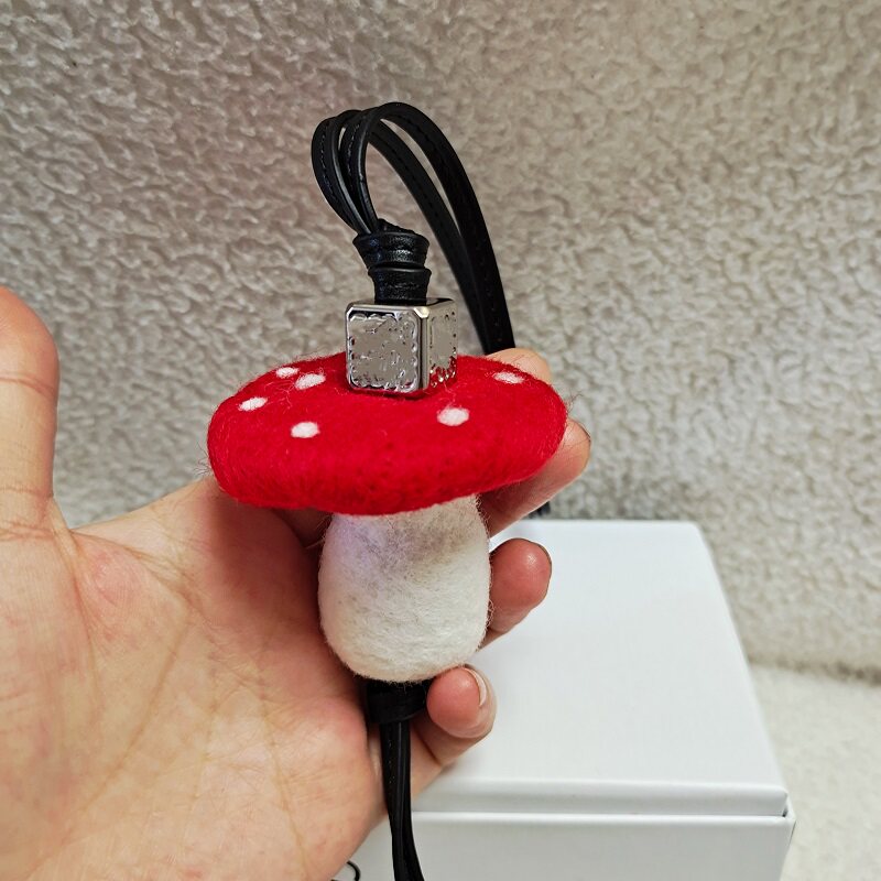 Mushroom Wool Felt Fluffy Bag Charm