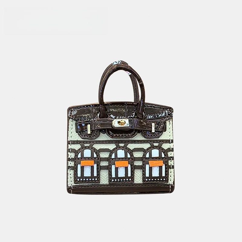 Mini House-shaped Bag Leather Bag Charm