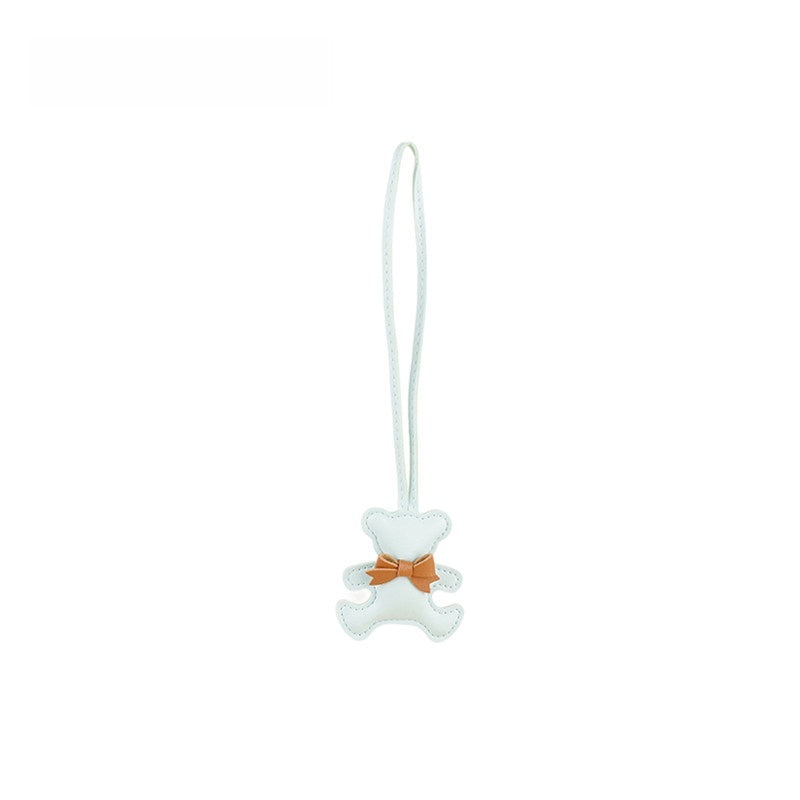 Bowknot Bear Leather Bag Charm