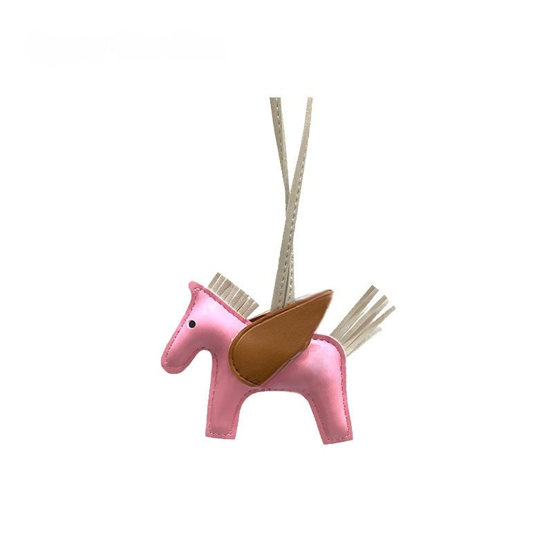 Multicolor Little Flying Horse Leather Bag Charm