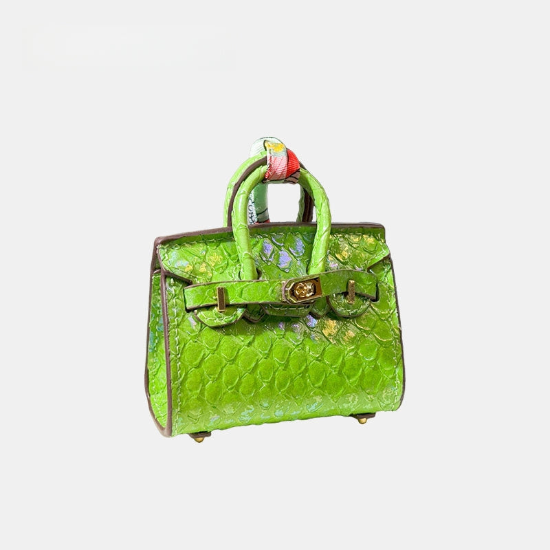 Mini Bag Crocodile Leather Bag Charm