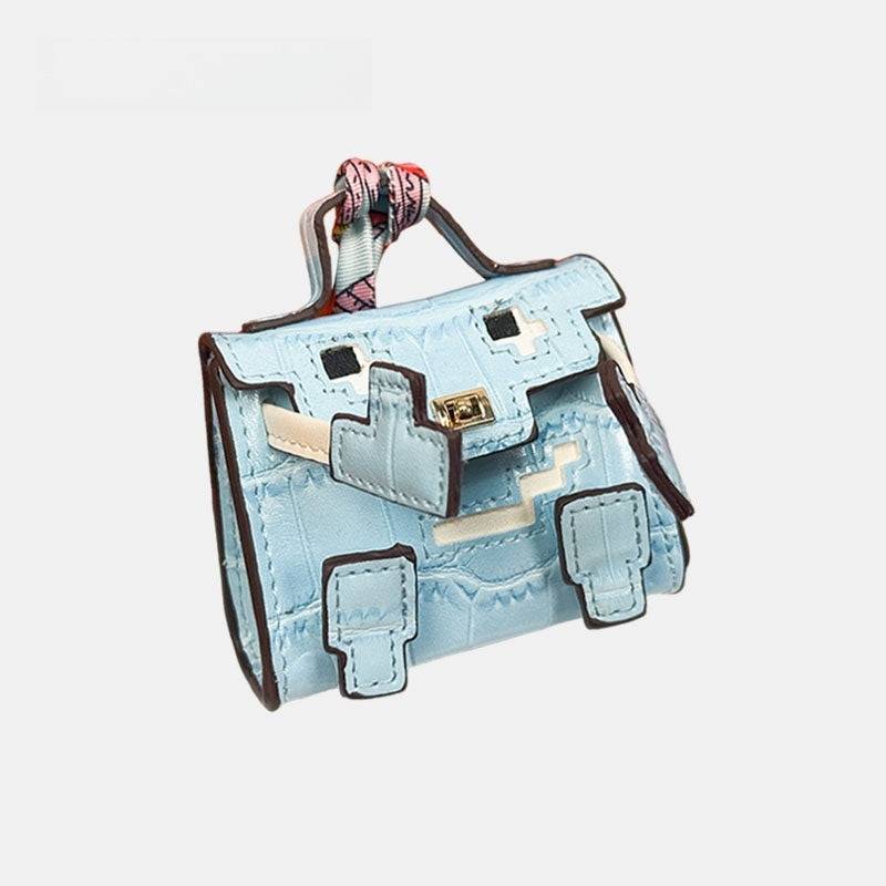 Baby-faced Mini Bag Leather Bag Charm