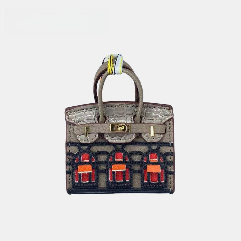 Mini House-shaped Bag Leather Bag Charm