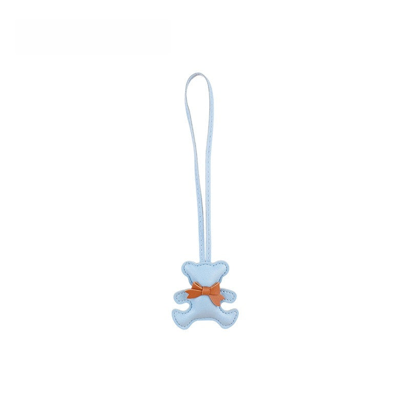 Bowknot Bear Leather Bag Charm