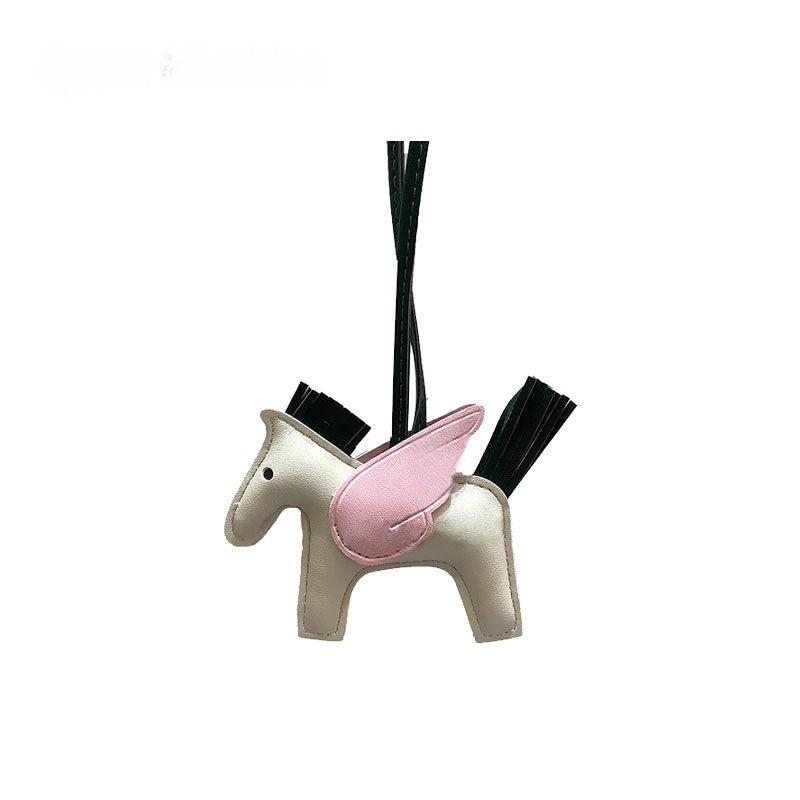 Multicolor Little Flying Horse Leather Bag Charm