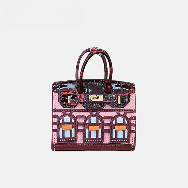 Mini House-shaped Bag Leather Bag Charm