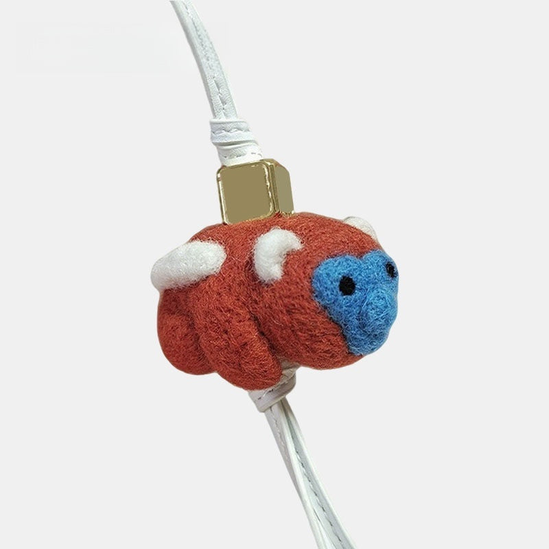 Monkey Wool Felt Fluffy Bag Charm