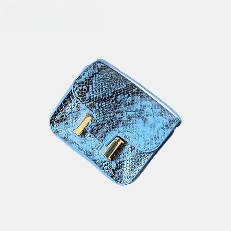 Mini Snake Grain Flap Bag Leather Bag Charm
