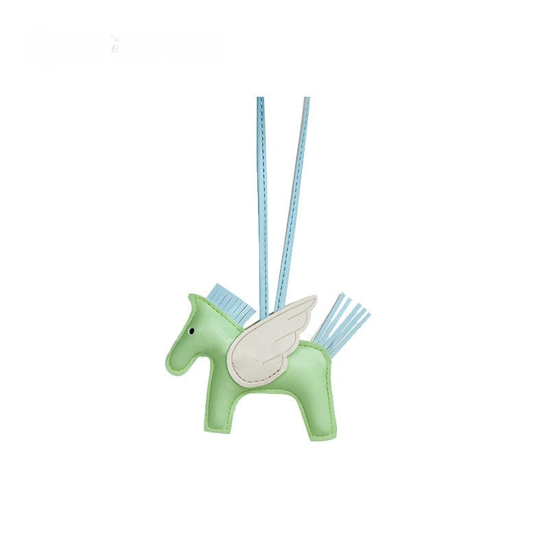 Multicolor Little Flying Horse Leather Bag Charm