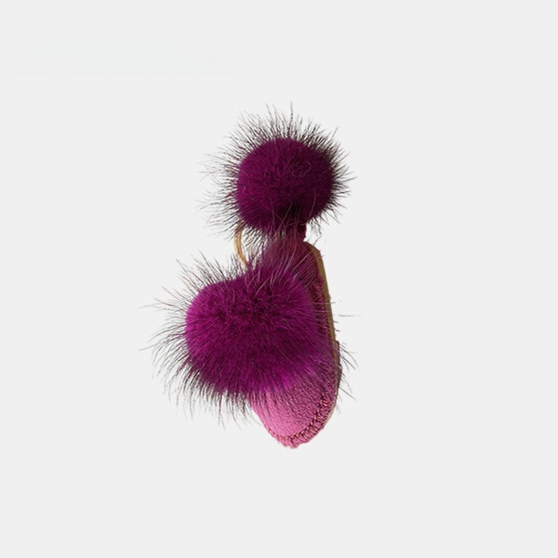 Slippers Fluffy Bag Charm
