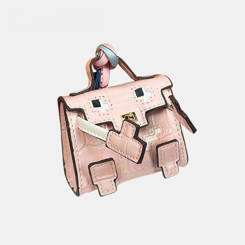 Baby-faced Mini Bag Leather Bag Charm