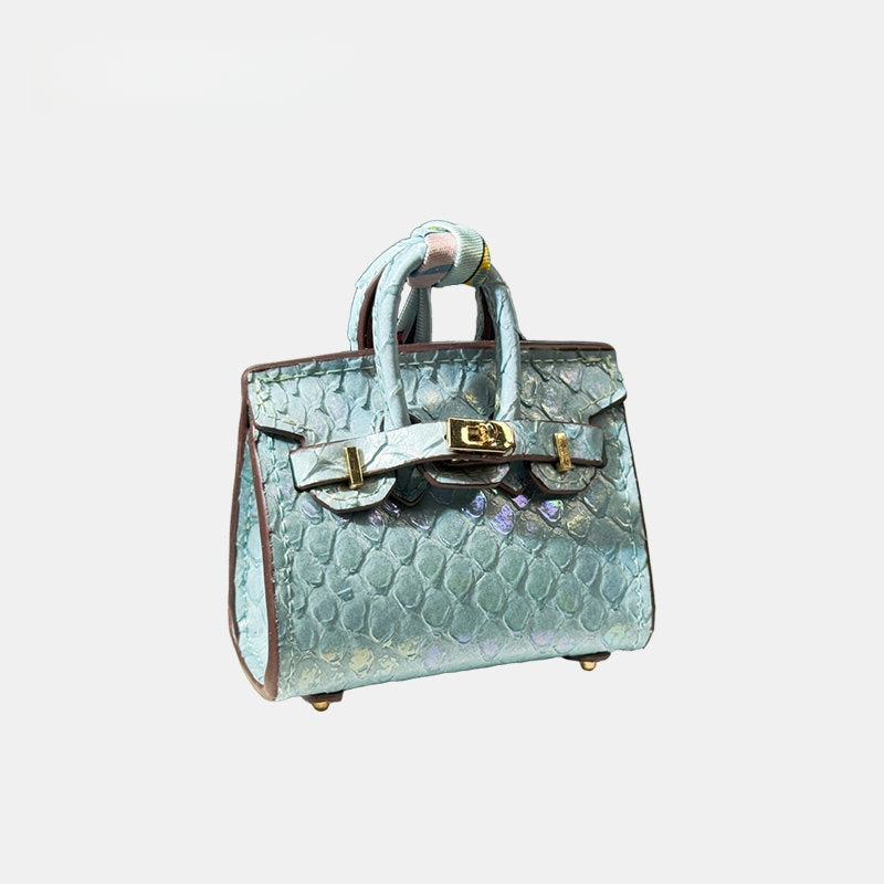 Mini Bag Crocodile Leather Bag Charm