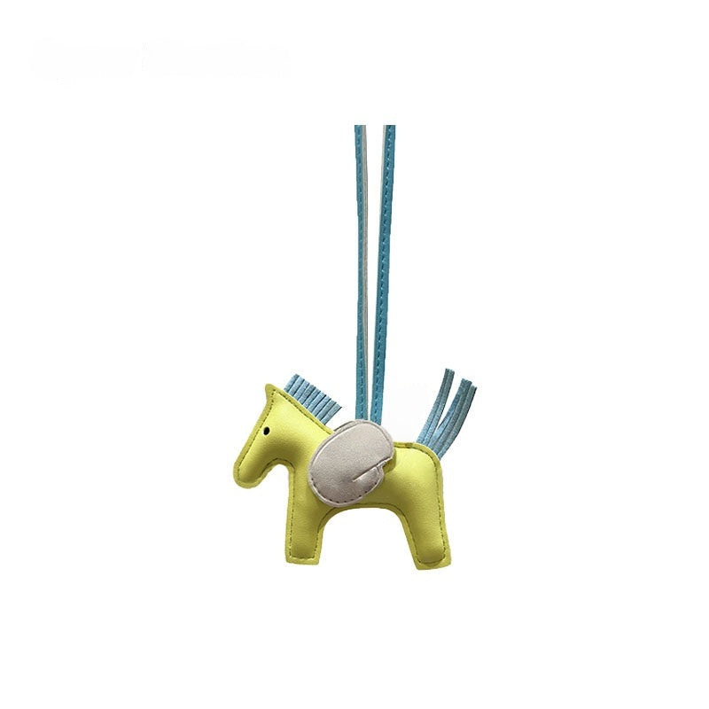 Multicolor Little Flying Horse Leather Bag Charm