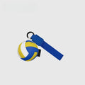 Yellow and Blue Volleyball Leather Bag Charm